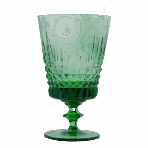 Lia Crystal Green Water Glass