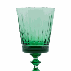 Lia I Crystal Green Water Glass